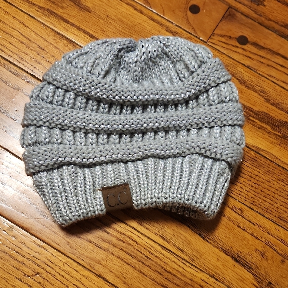 C.C  Silver Knit Hat